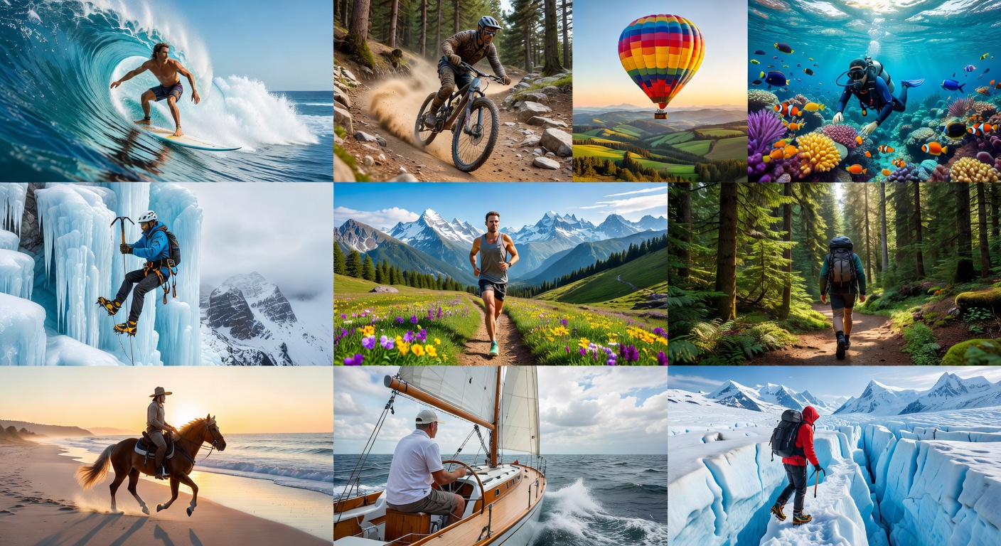 Ice climbing on a frozen waterfall