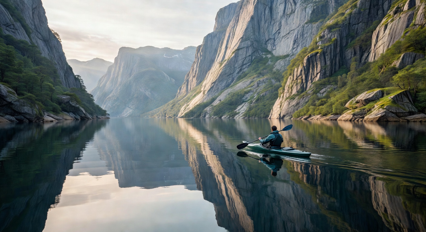 Kayaking along dramatic Japanese coastline