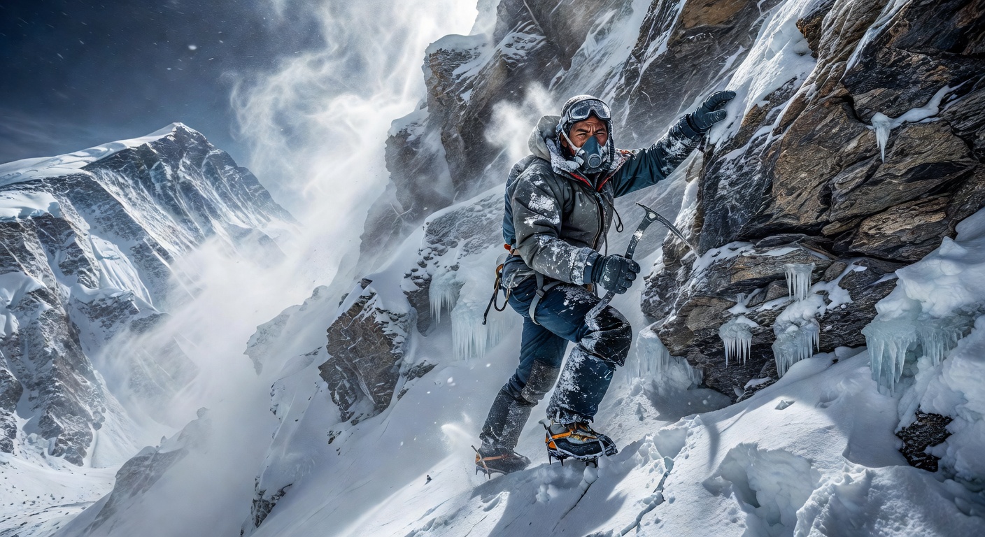 Climbing towards Everest