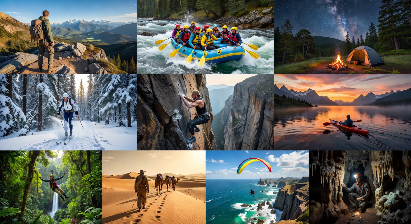 Kayaking on a mountain lake