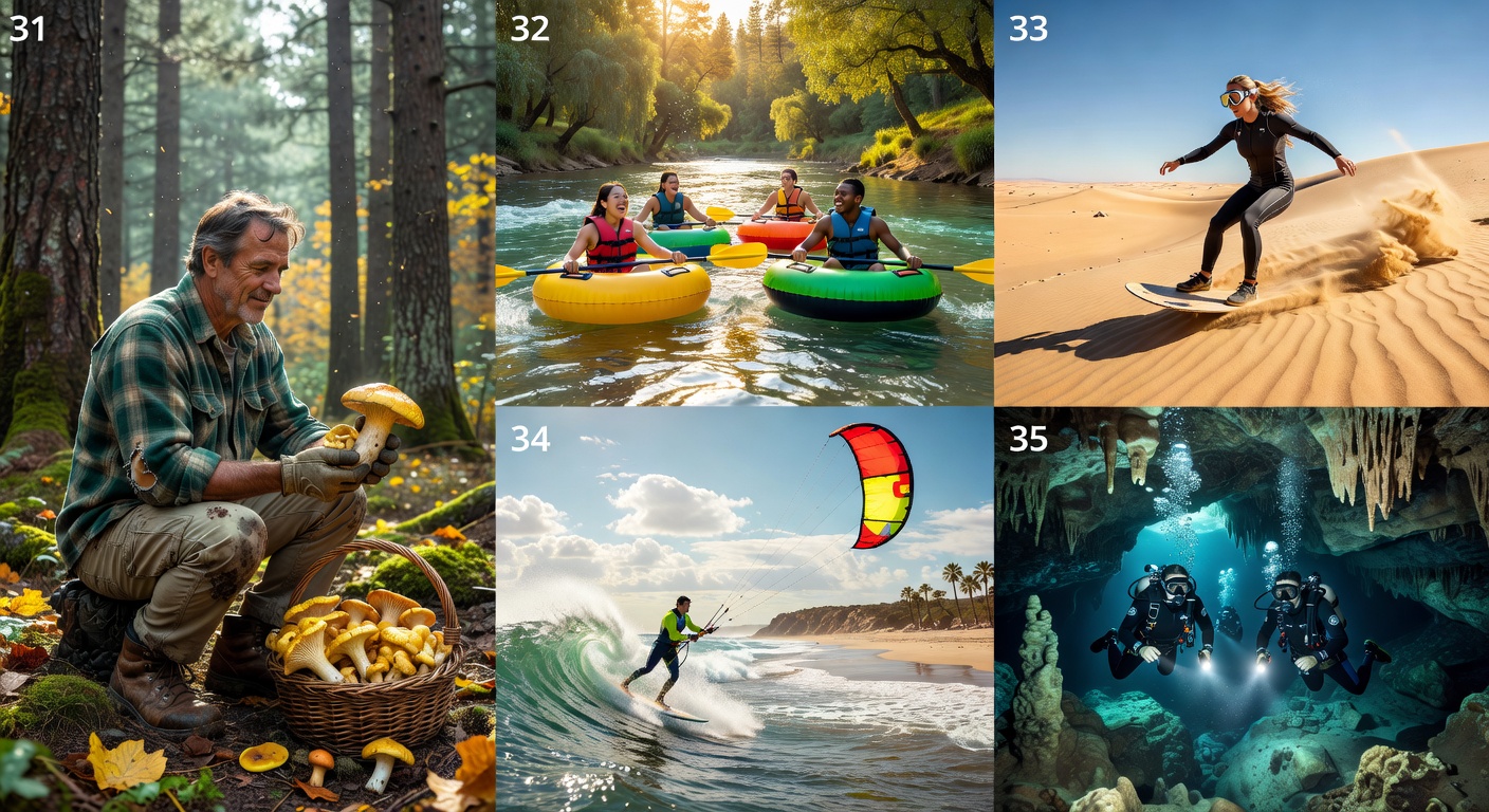 Sandboarding on dunes