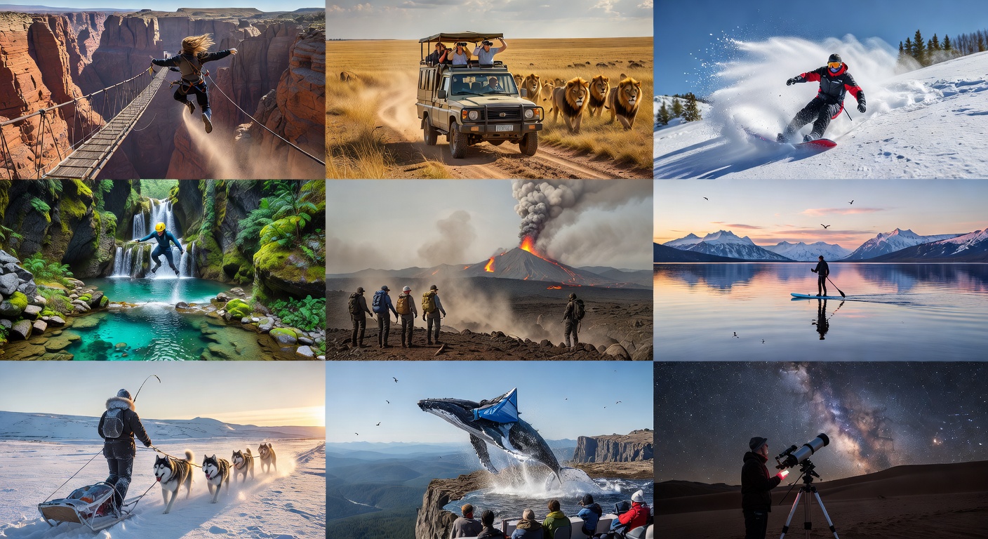 Wildlife safari in the golden savanna at golden hour