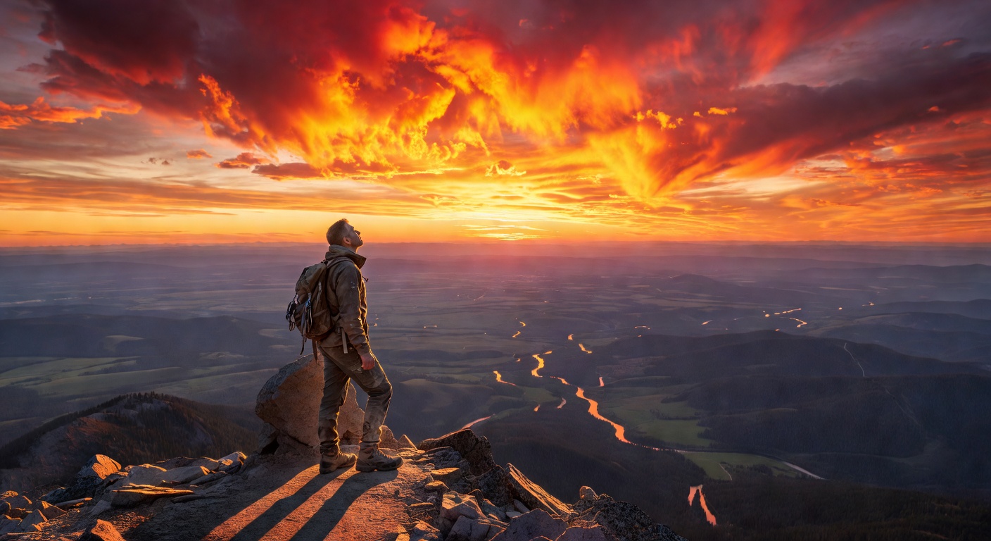 Watching sunset from high altitude camp